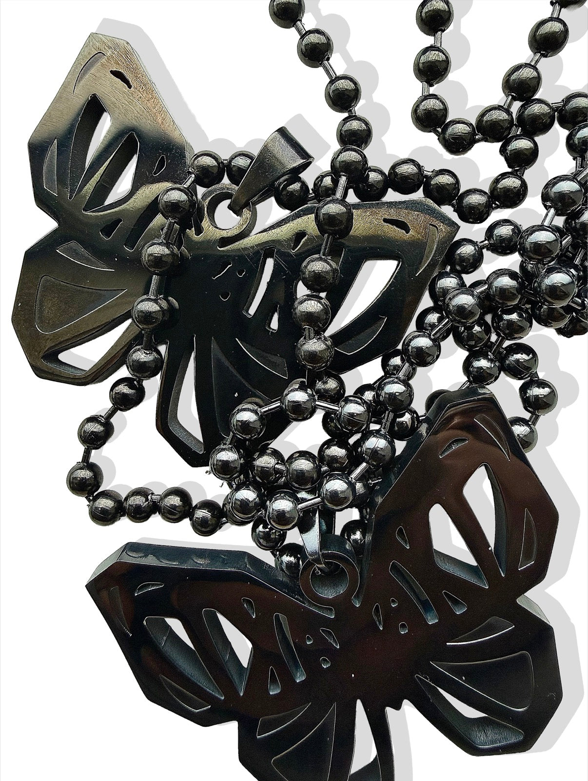 JET BLACK BUTTERFLY CHAIN
