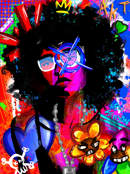 SCREENPRINT AND SUNFLOWERS